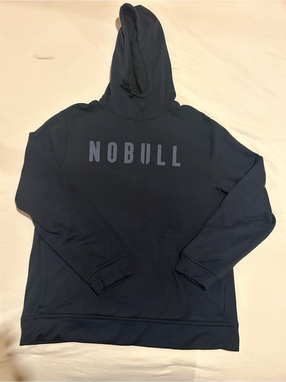 NOBULL Men's Black Pullover Hoodie with Tonal Logo